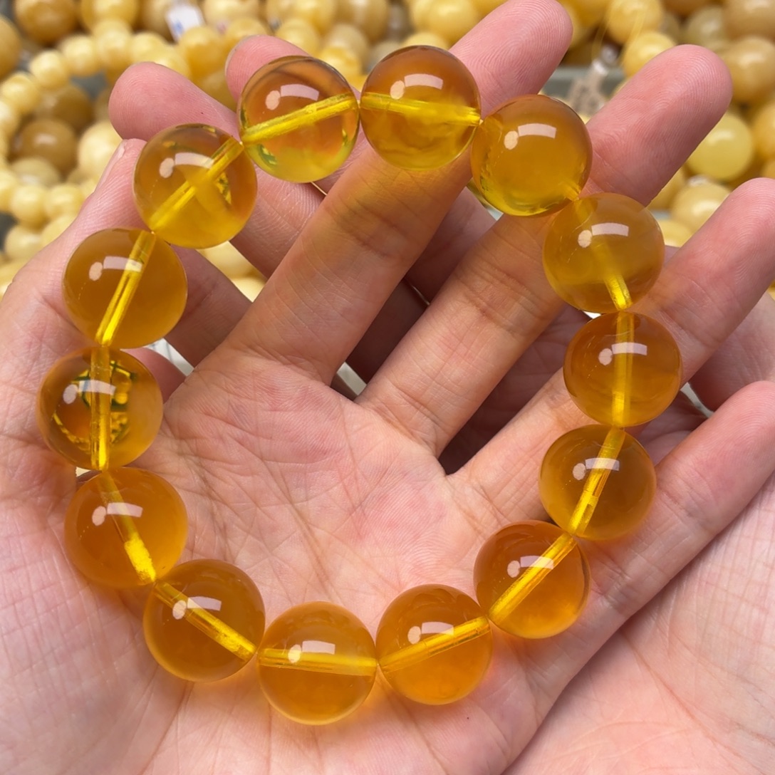 裸石蜜蜡未镶嵌16+蜜蜡手串