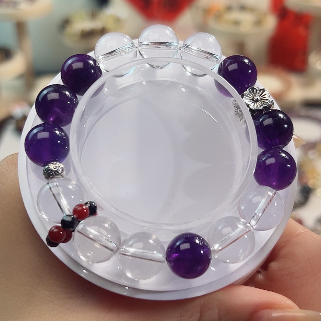 水晶手链未镶嵌紫水晶12m m