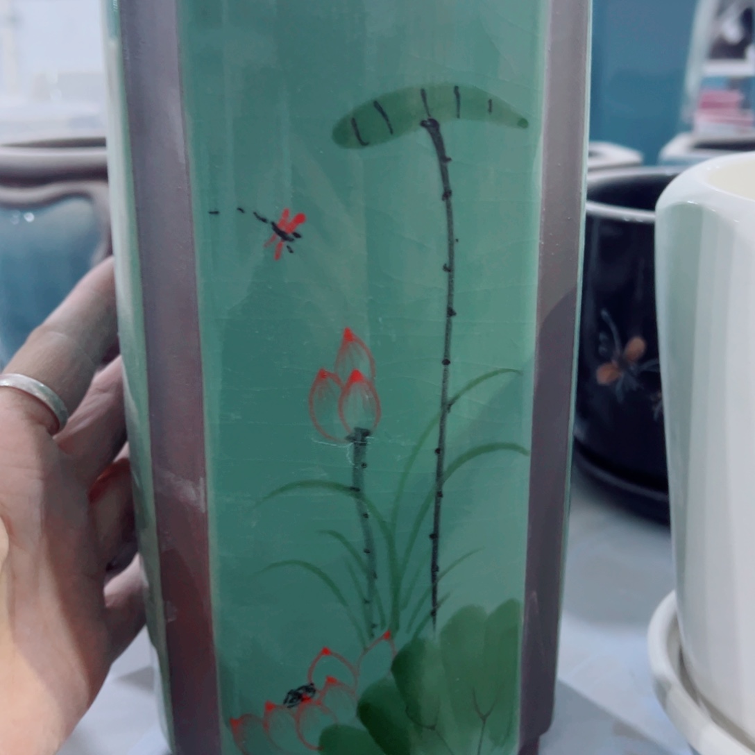 有孔，陶瓷花盆满10米包邮发货