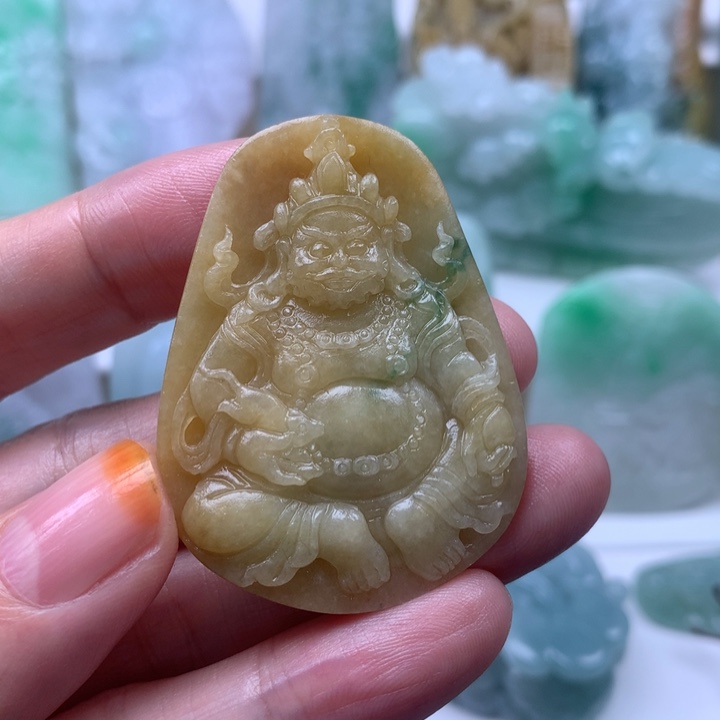 定制翡翠未镶嵌挂件财神挂件