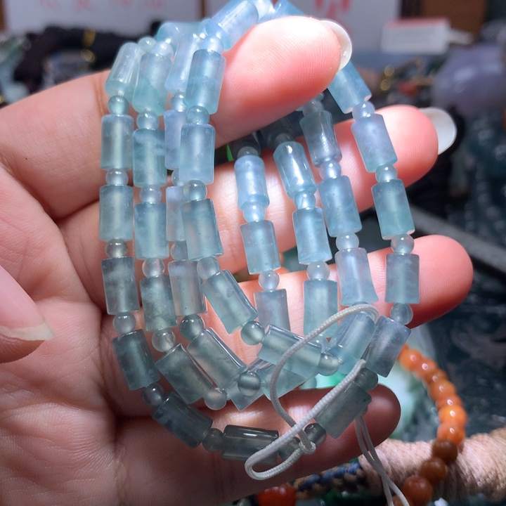 翡翠颈饰未镶嵌保真天然A货翡翠