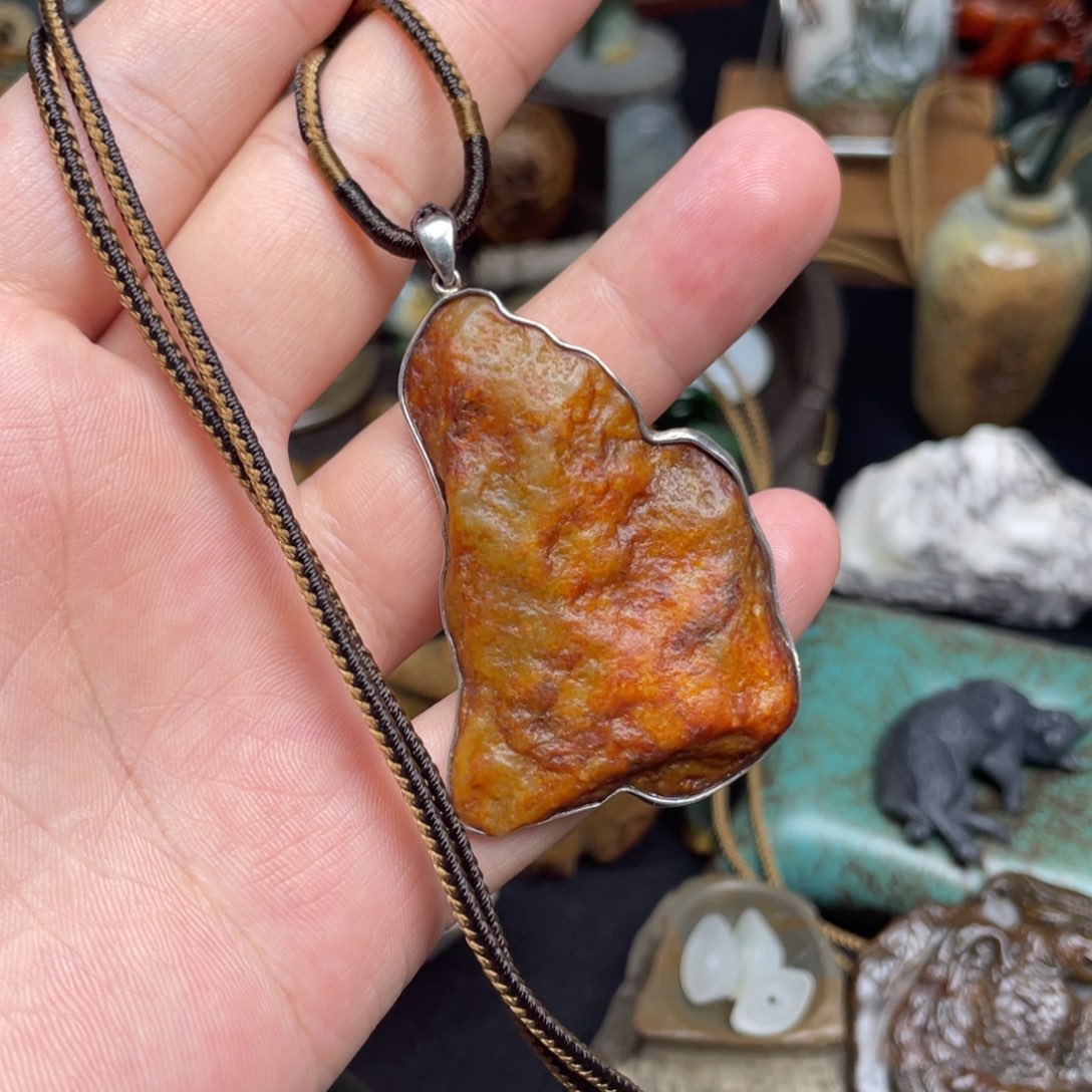 陈***某和田玉银S925镶嵌挂件