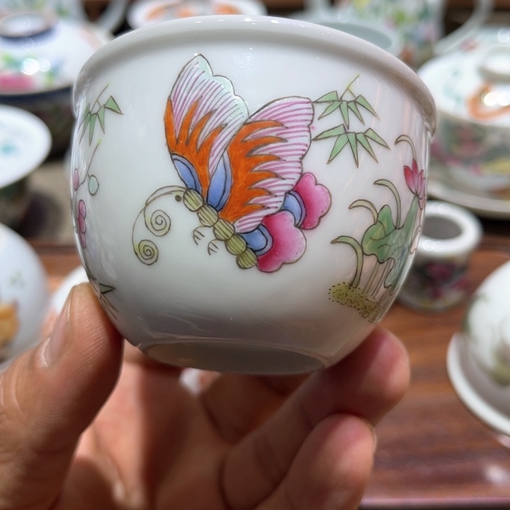 纯手绘精品盖碗杯