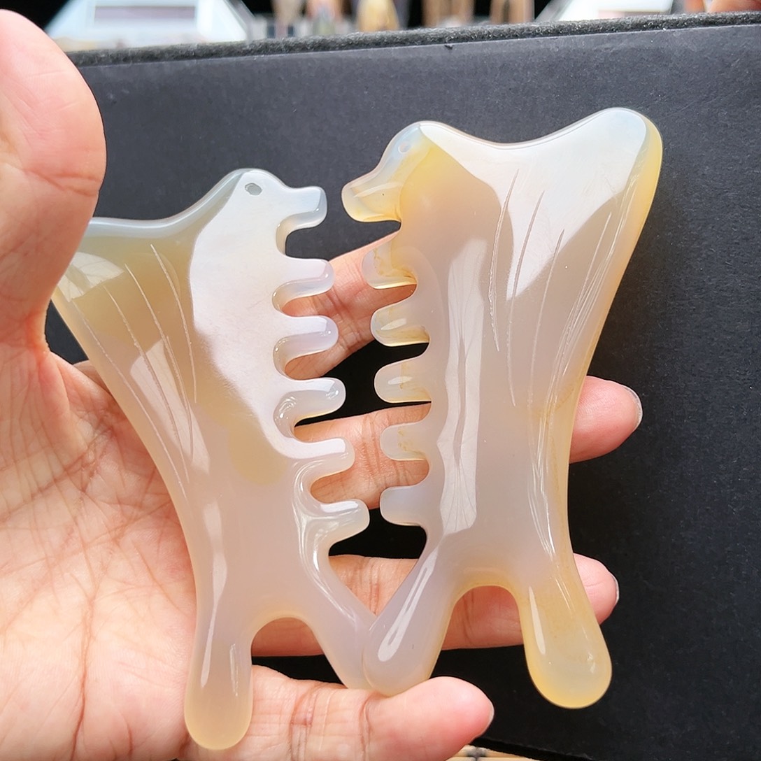 未镶嵌玛瑙/玉髓珠宝半成品随机2发一