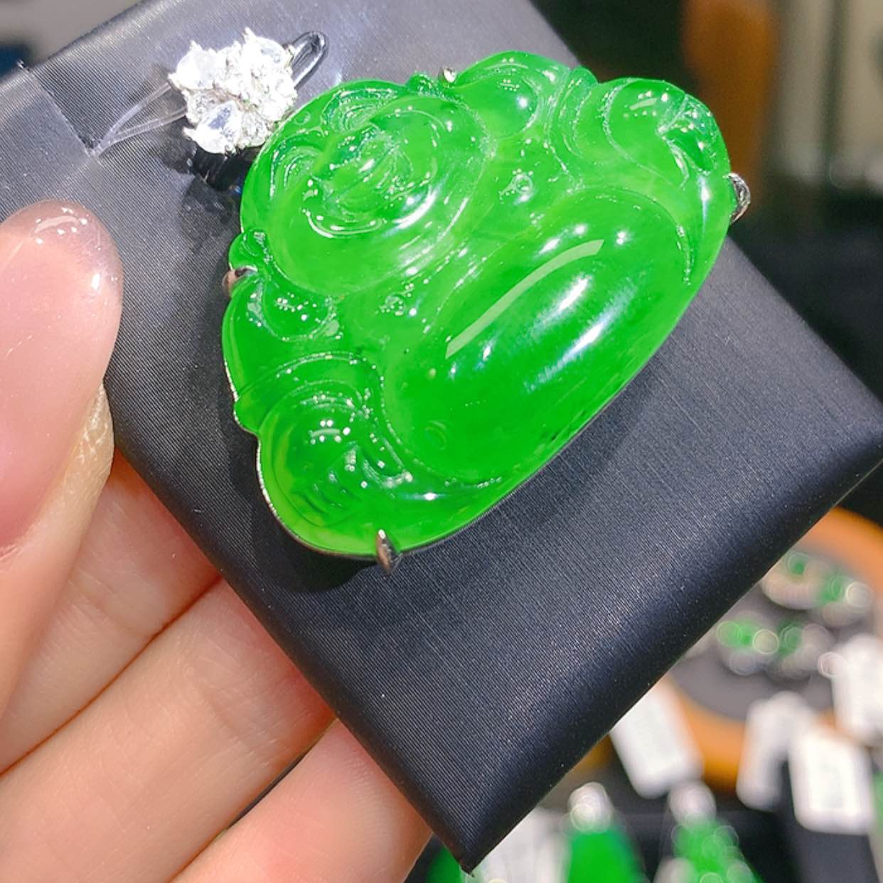 【闪购商品】翡翠银S925镶嵌颈饰6柒姐