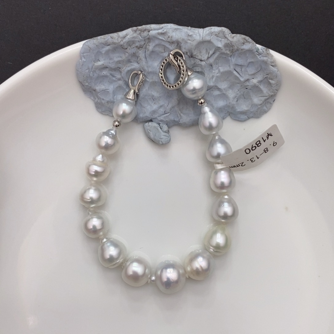 海水珍珠手链未镶嵌十*澳白手链9.8-13.2瑶