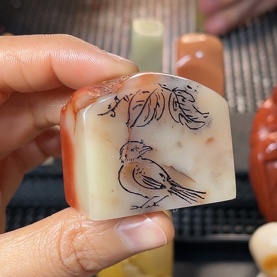 寿山石印石这个点睡起来都会