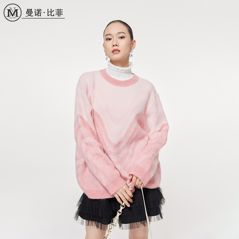 优雅职场长袖圆领衣MECM141047
