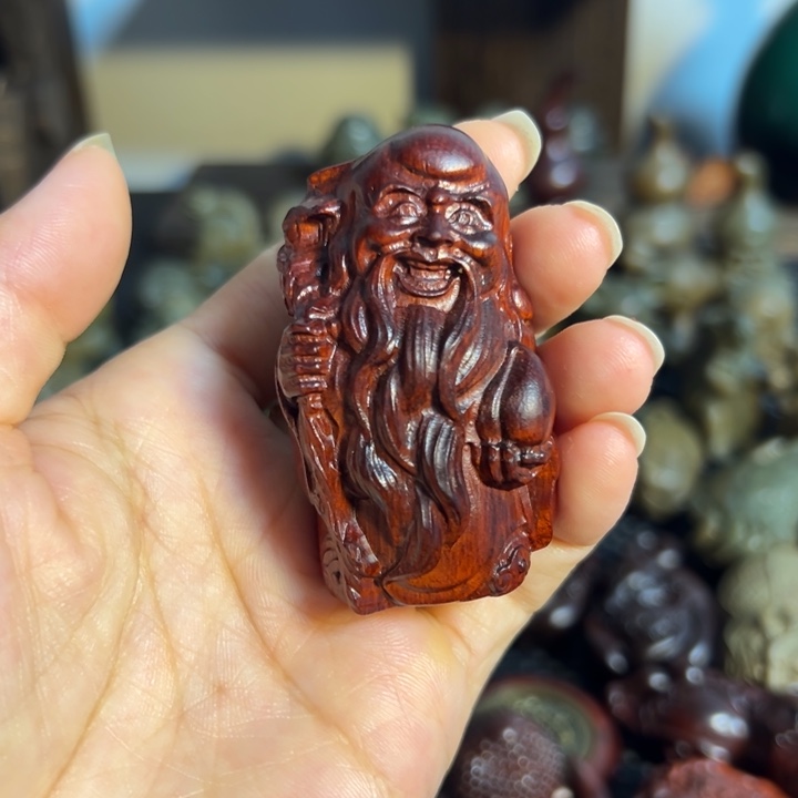 把件小叶紫檀寿星