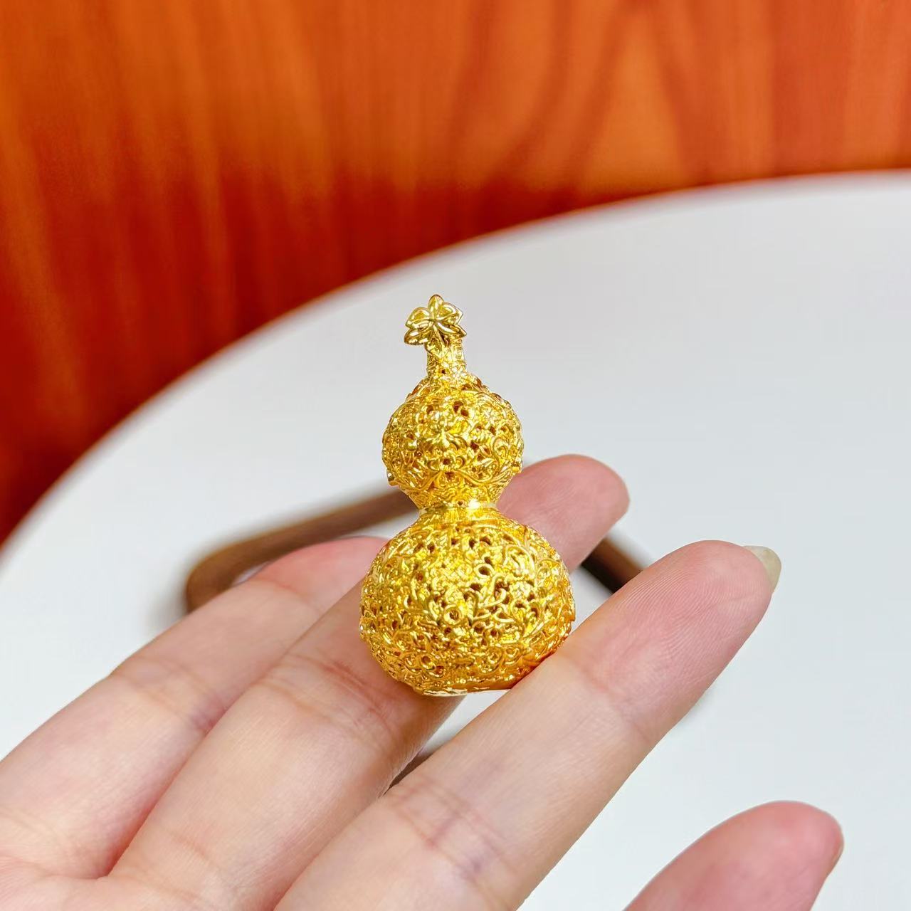 黄金福禄葫芦宫廷风复古新中式足金999水贝黄金