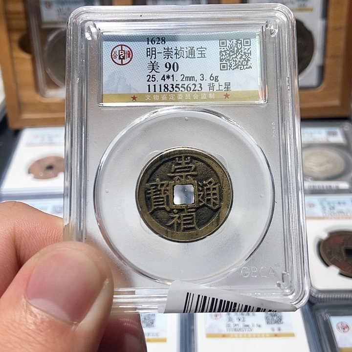 铜董董古泉崇祯背星5623