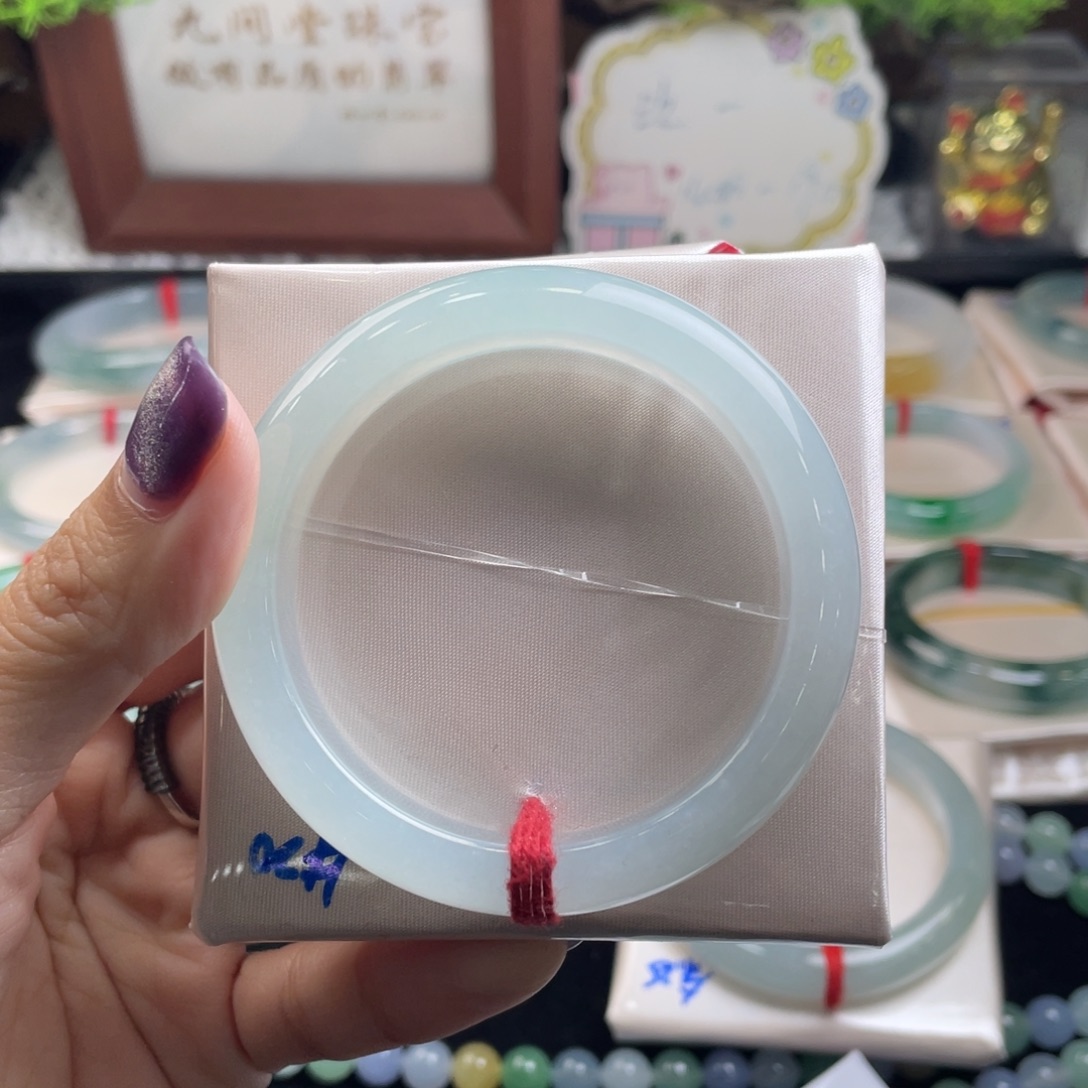 要***m翡翠未镶嵌手镯53+正圈