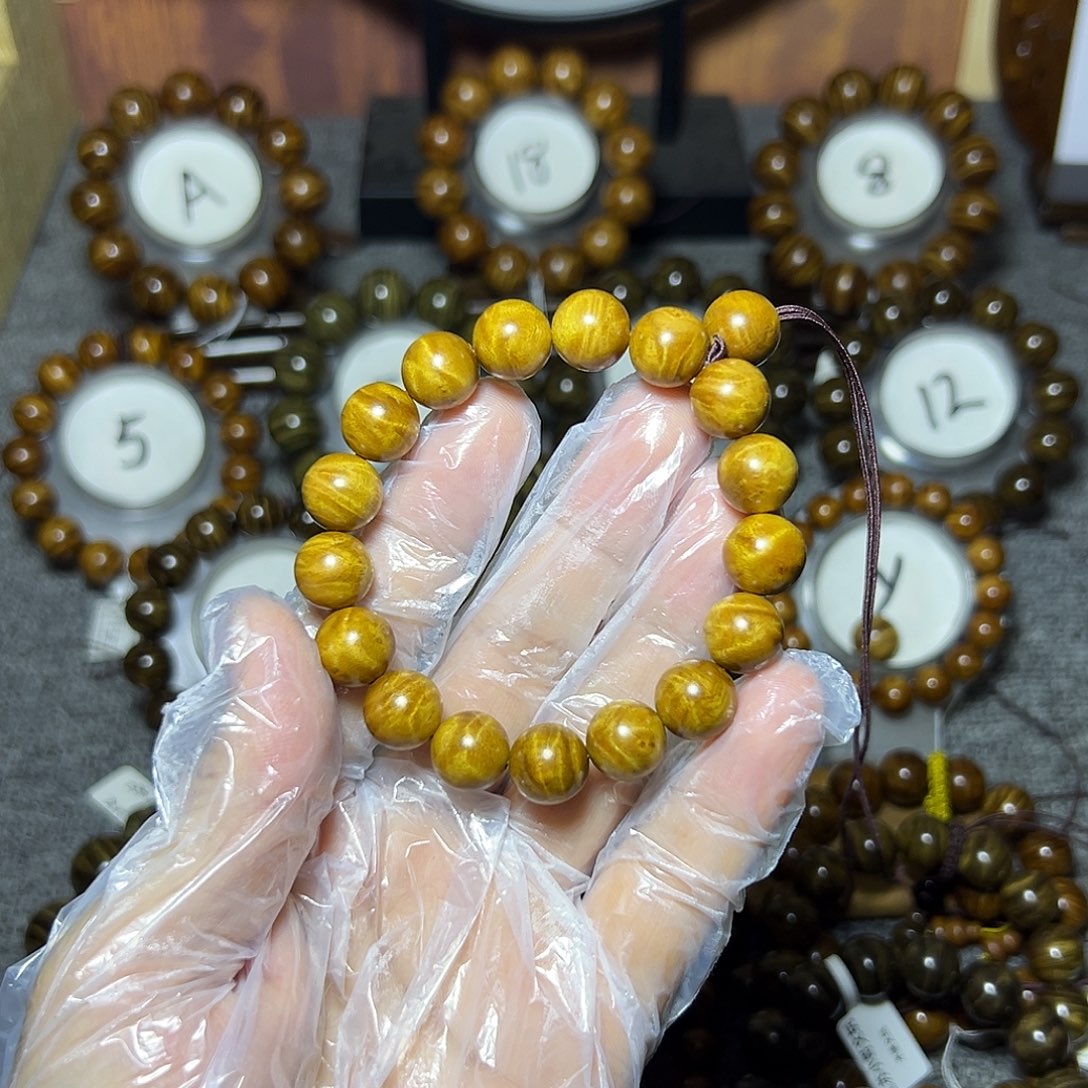 金丝楠手串/手链枯木1.2闪龙