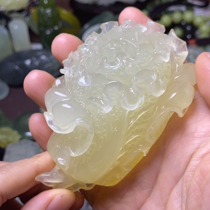 岫玉天然岫玉手把未镶嵌