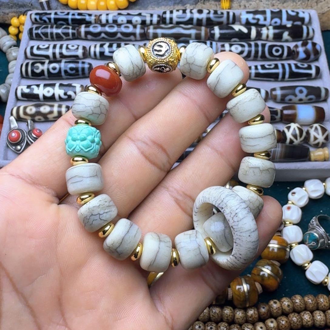 柏香籽/百香籽吊坠牦牛骨