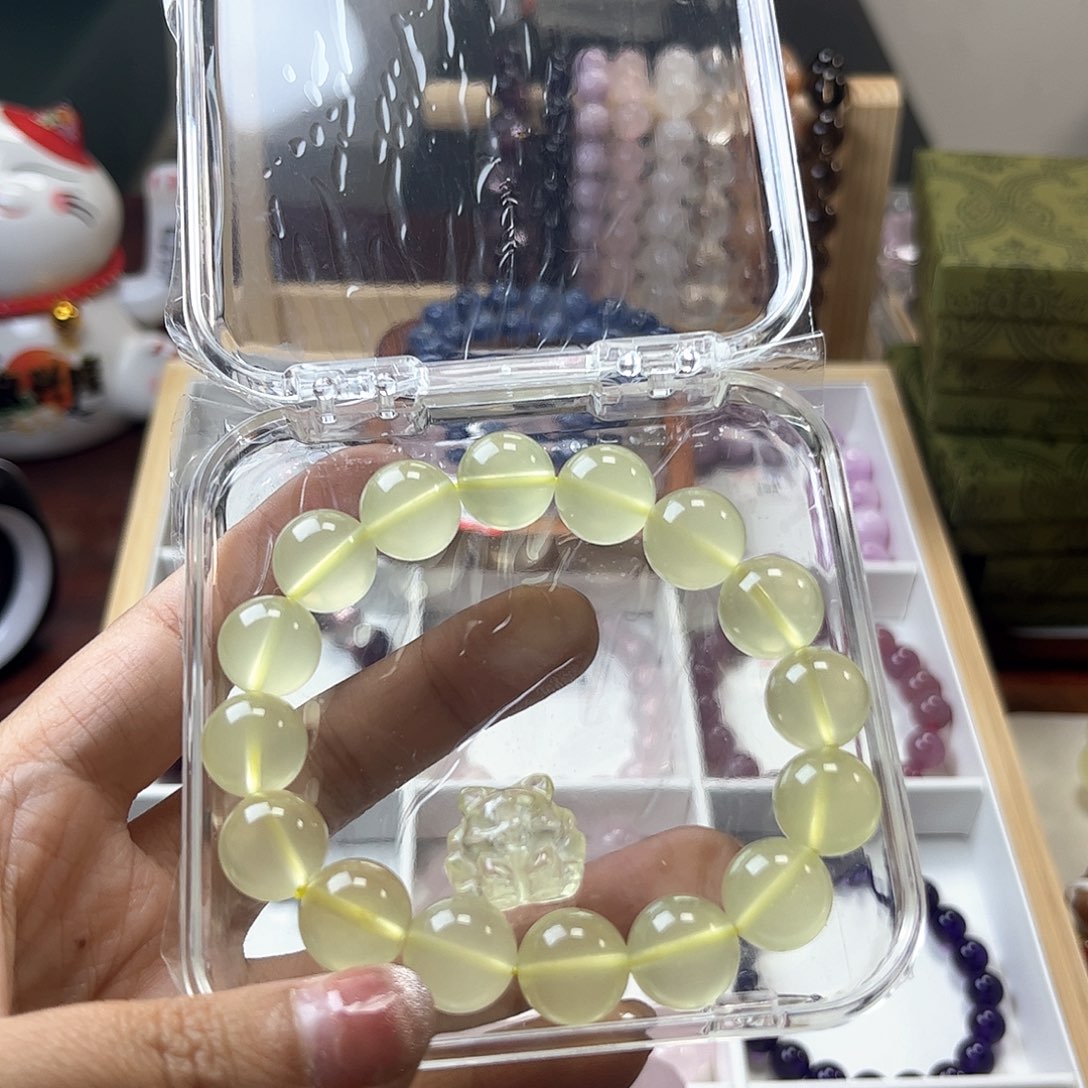 水晶手链未镶嵌12mm柠檬黄水晶