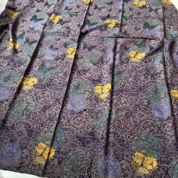 丝纡---落白书生 湖丝重缎香云纱桑蚕丝160*160围巾披肩