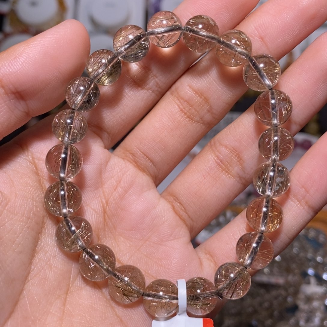 【闪购商品】水晶手链未镶嵌崔*心维纳斯银发晶9.3mm