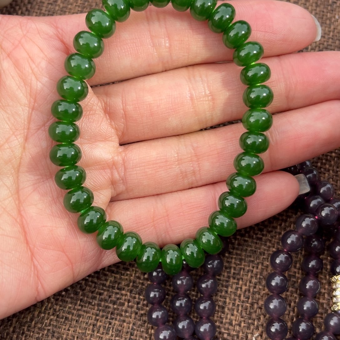 和田玉（碧玉）手链未镶嵌