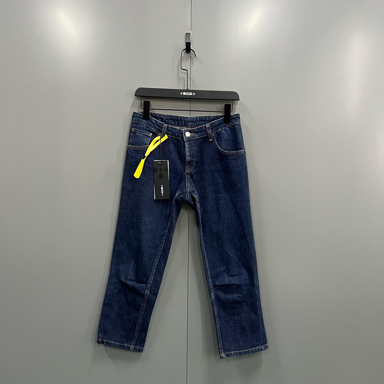 95新 Prada/普拉达 (ll) 深蓝色牛仔裤 27码/303499