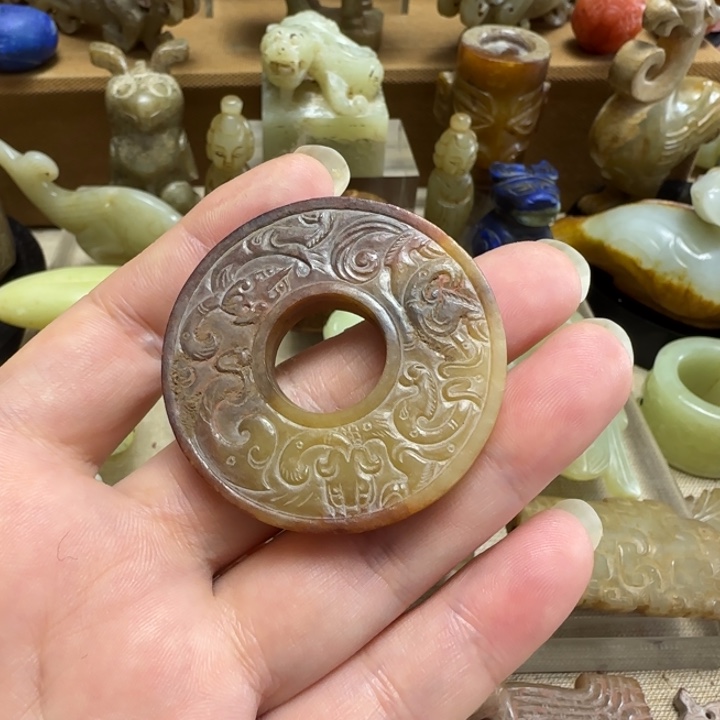 隐***者和田玉未镶嵌挂件