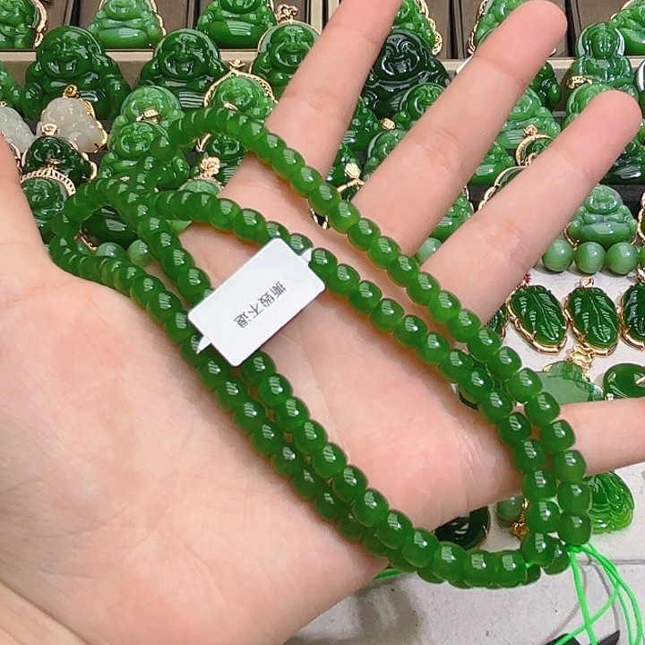 和田玉（碧玉）项链未镶嵌