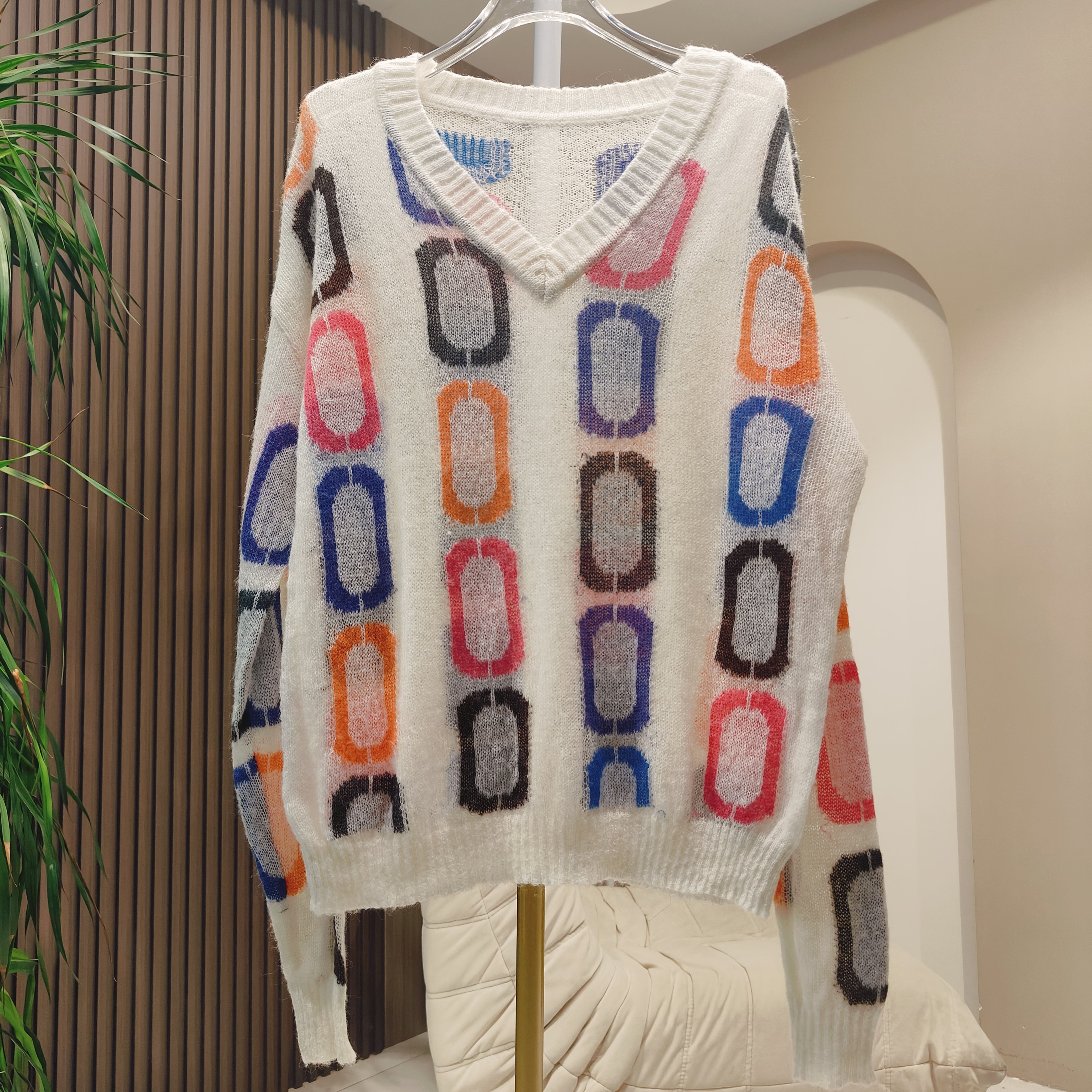 【羊毛 马海毛】INS风针织衫圆领欧若动感风N8ZY751