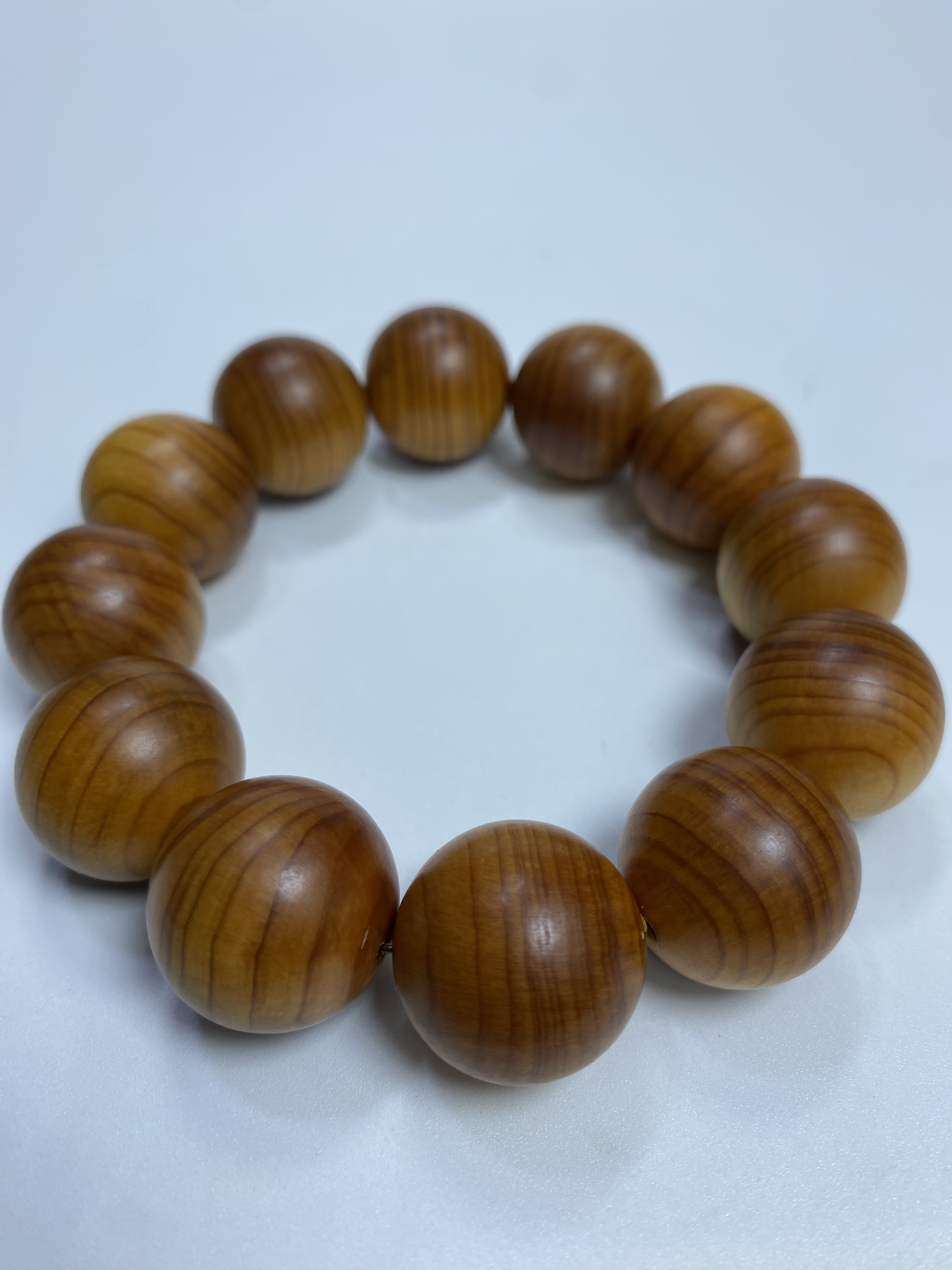 红油崖柏手串2.0尺寸品香级