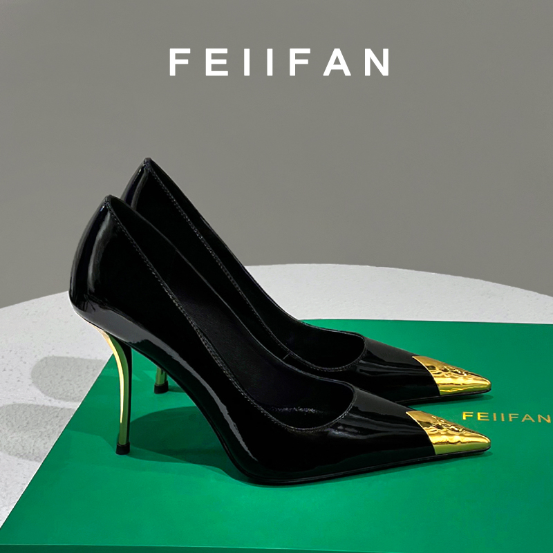 黑色高跟鞋2025春秋新款细跟高级感轻奢气质百搭单鞋女3881