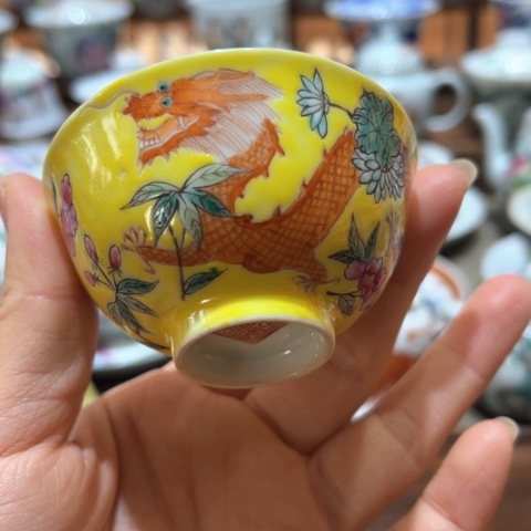 手绘茶杯盖碗壶承