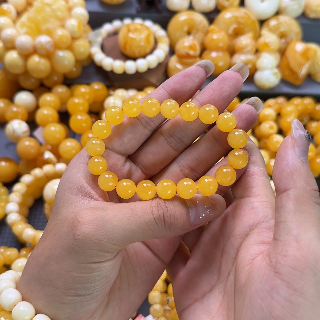 蜜蜡未镶嵌珠宝奇石10mm