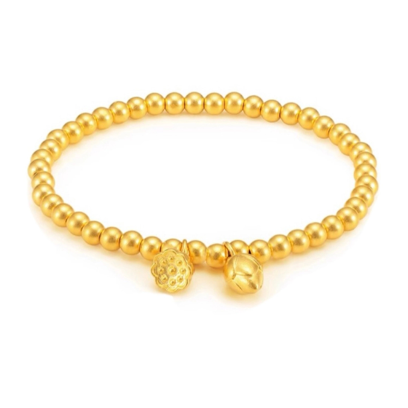 足银手链 999包金工艺厚金两世欢手串古法传承国风经典时尚百搭