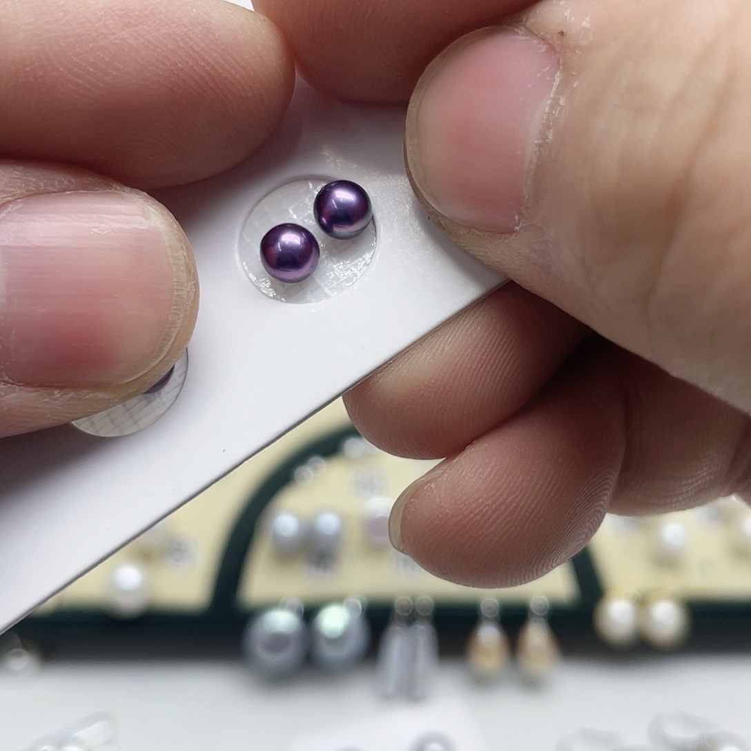 花****耳饰淡水珍珠银S925镶嵌