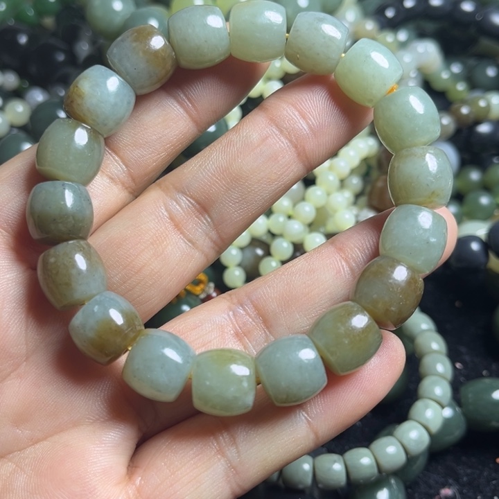 和田玉手串未镶嵌12