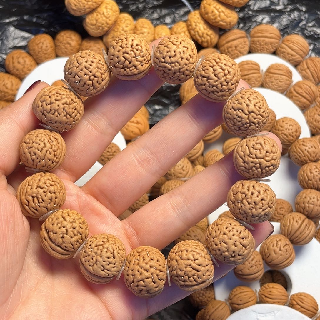 桃木西***狼桃核手串18+圆周率