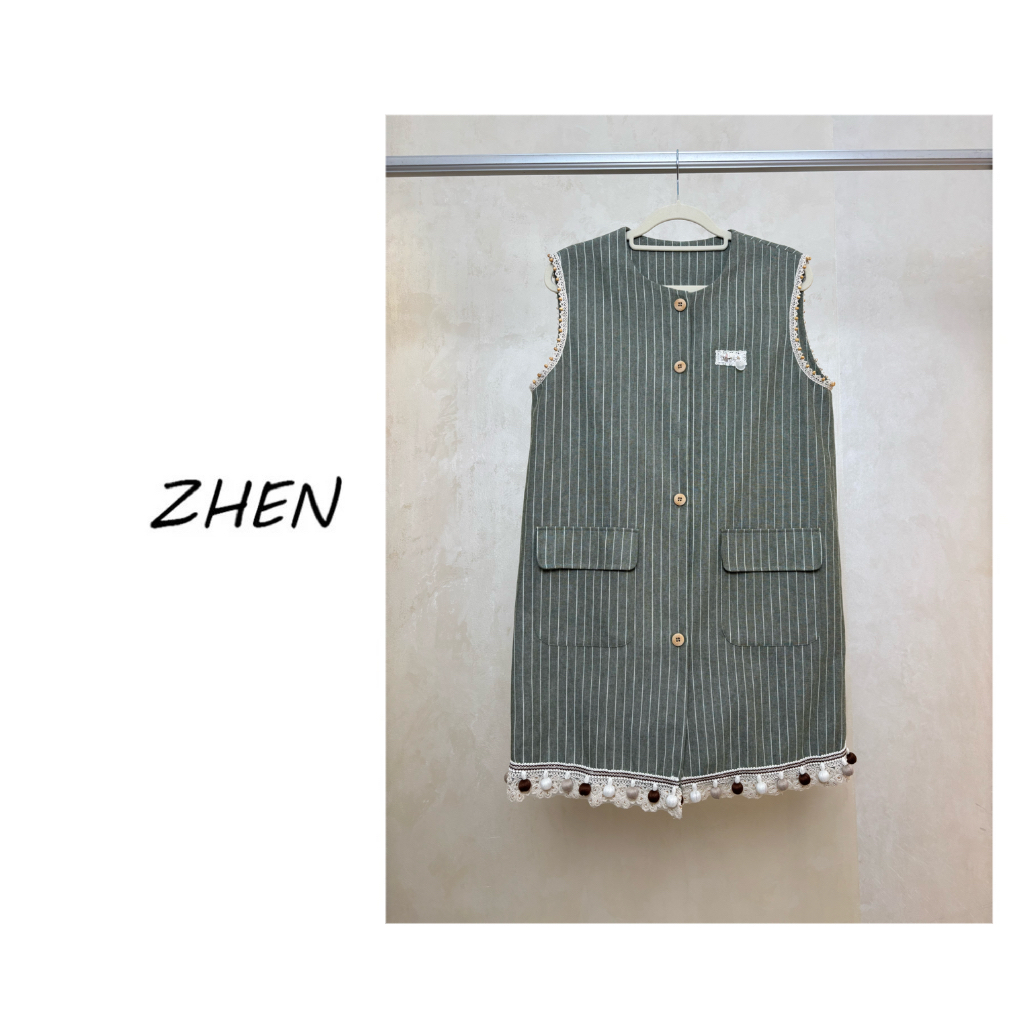 【ZHEN】25K00604 2025新款时尚气质修身显瘦小众设计连衣裙女