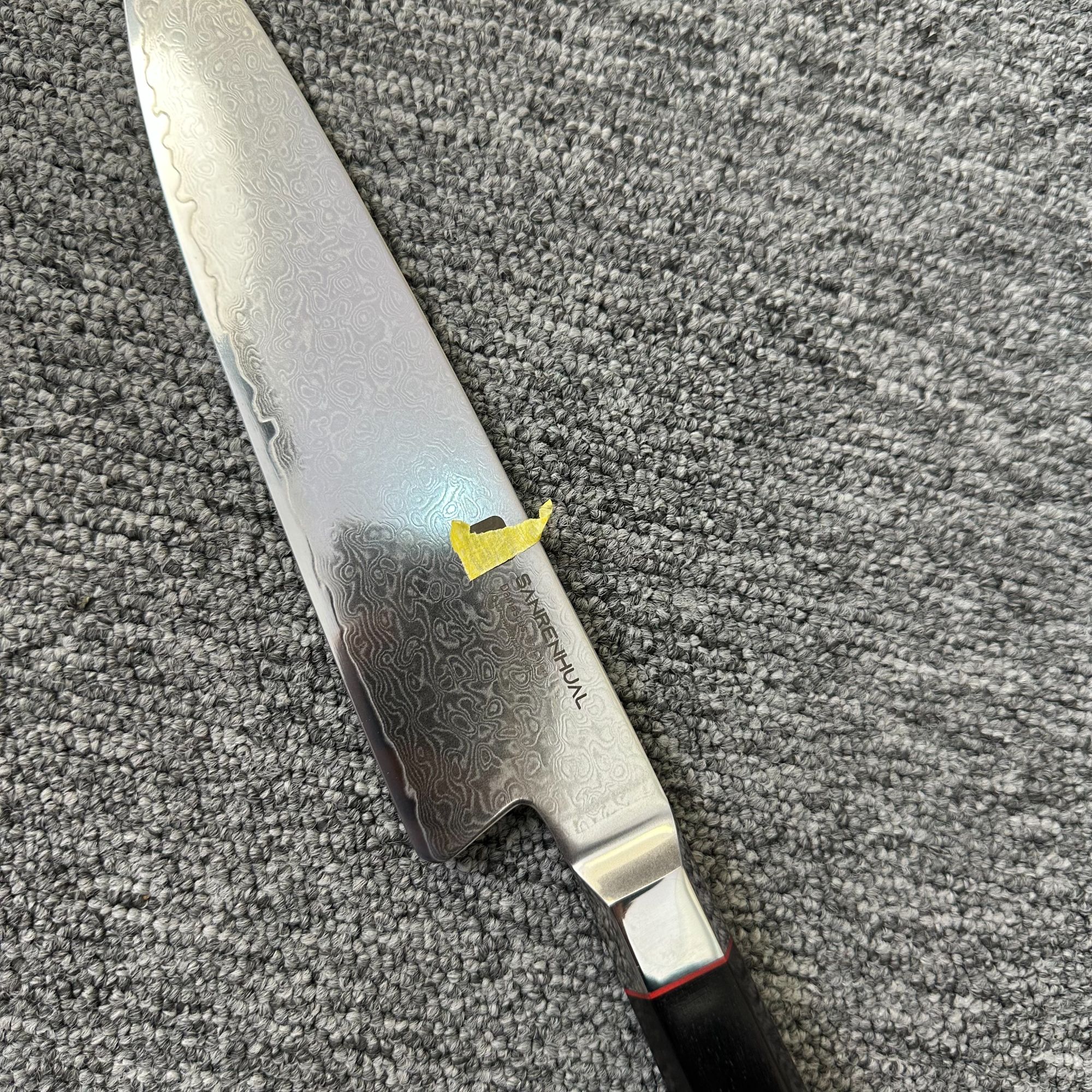 67层手工锻打大马夹钢vg10紫光檀木八角柄家用厨房用