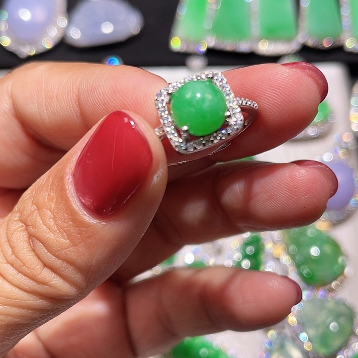 翡翠银S925镶嵌颈饰