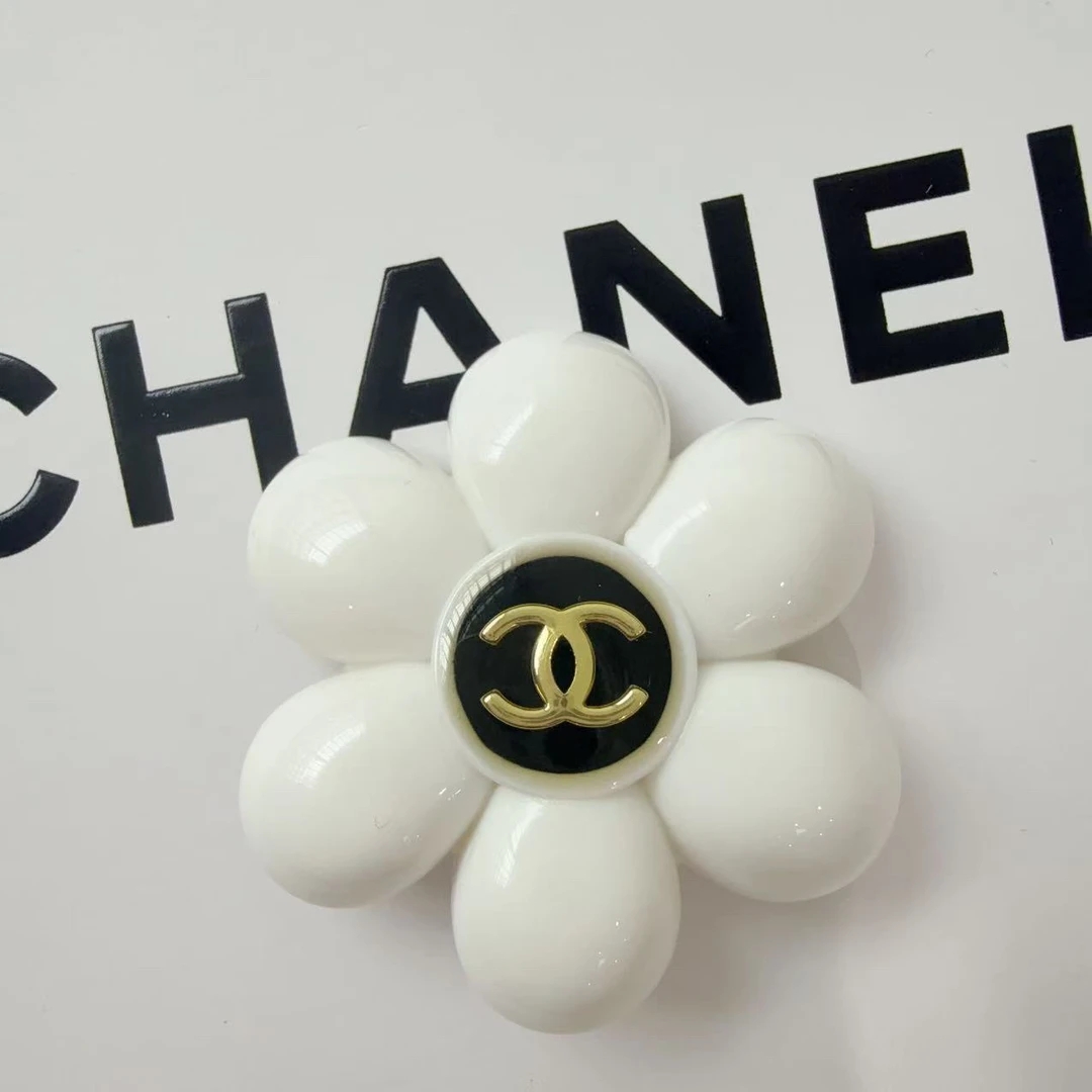 95新 Chanel/香奈儿 Chanel vintage香奈儿中古白色山茶花胸针