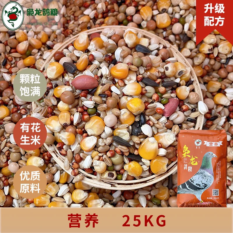 枭龙鸽粮赛鸽粮简易营养带玉米鸽粮信鸽饲料装