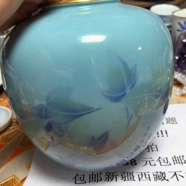 盖碗瓷器直播放漏中