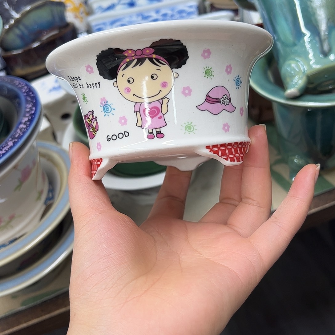 紫砂花盆419号瑕疵13/6.5cm