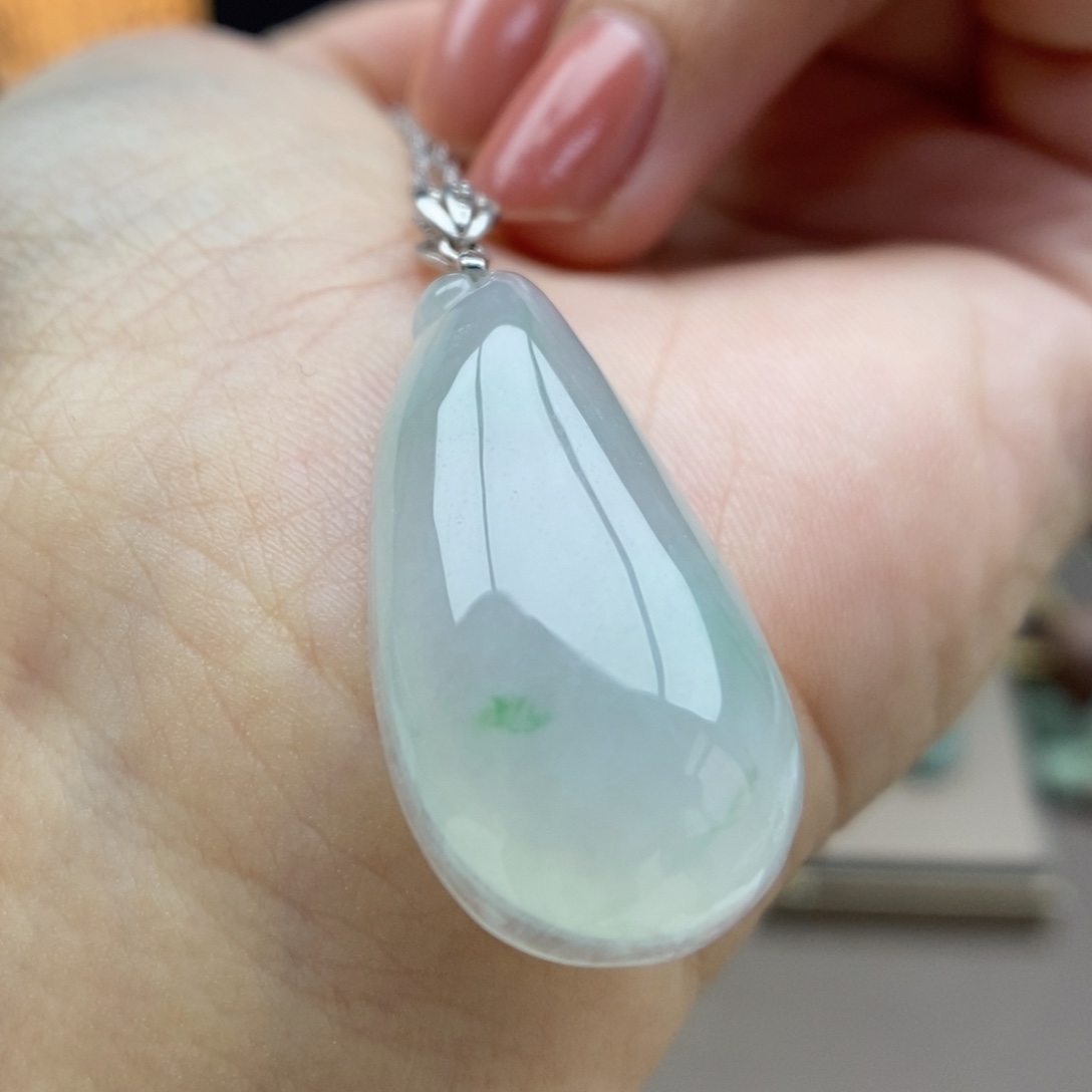 翡翠银S925镶嵌颈饰吊坠45