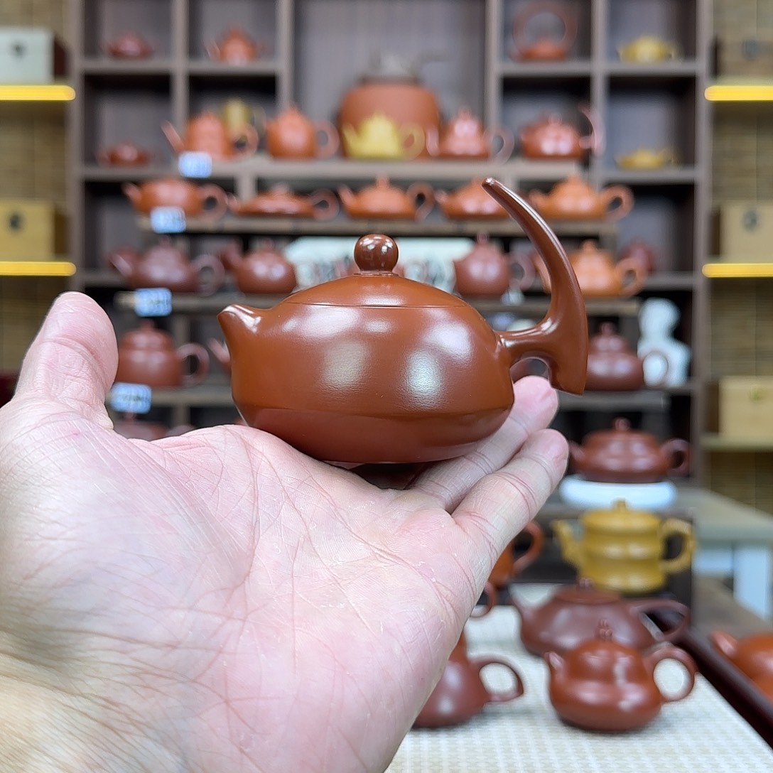 茶壶紫砂潮州手拉壶半把120cc