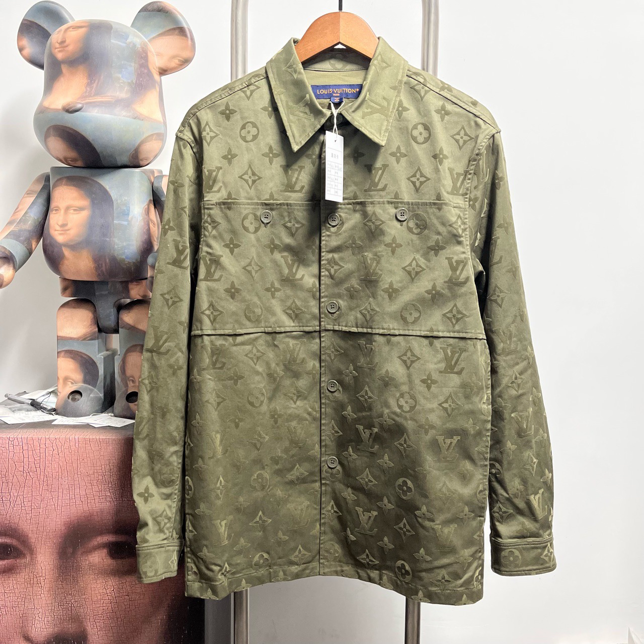 99新 LouisVuitton/路易威登 满印植绒衬衫外套 X1807尺码S衣长80