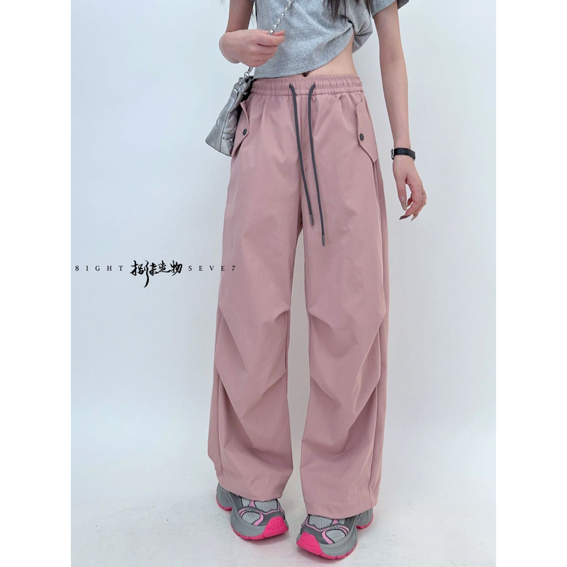 012【夏季新款】净版褶皱设计感阔腿裤（BQ829）