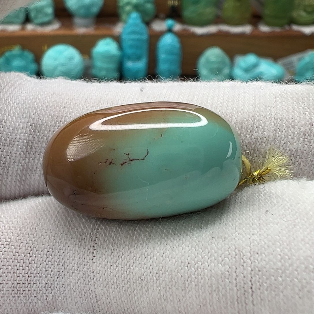 绿松石枣珠 未镶嵌