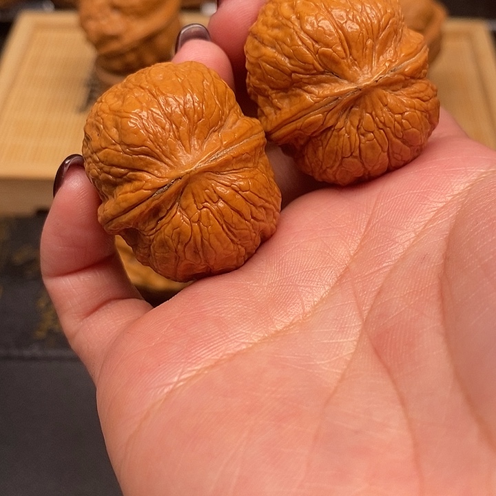 吊坠文玩核桃黄金蟒36