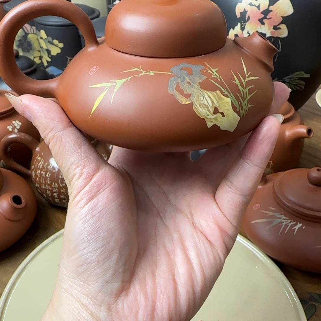 建水紫陶纯手工茶壶