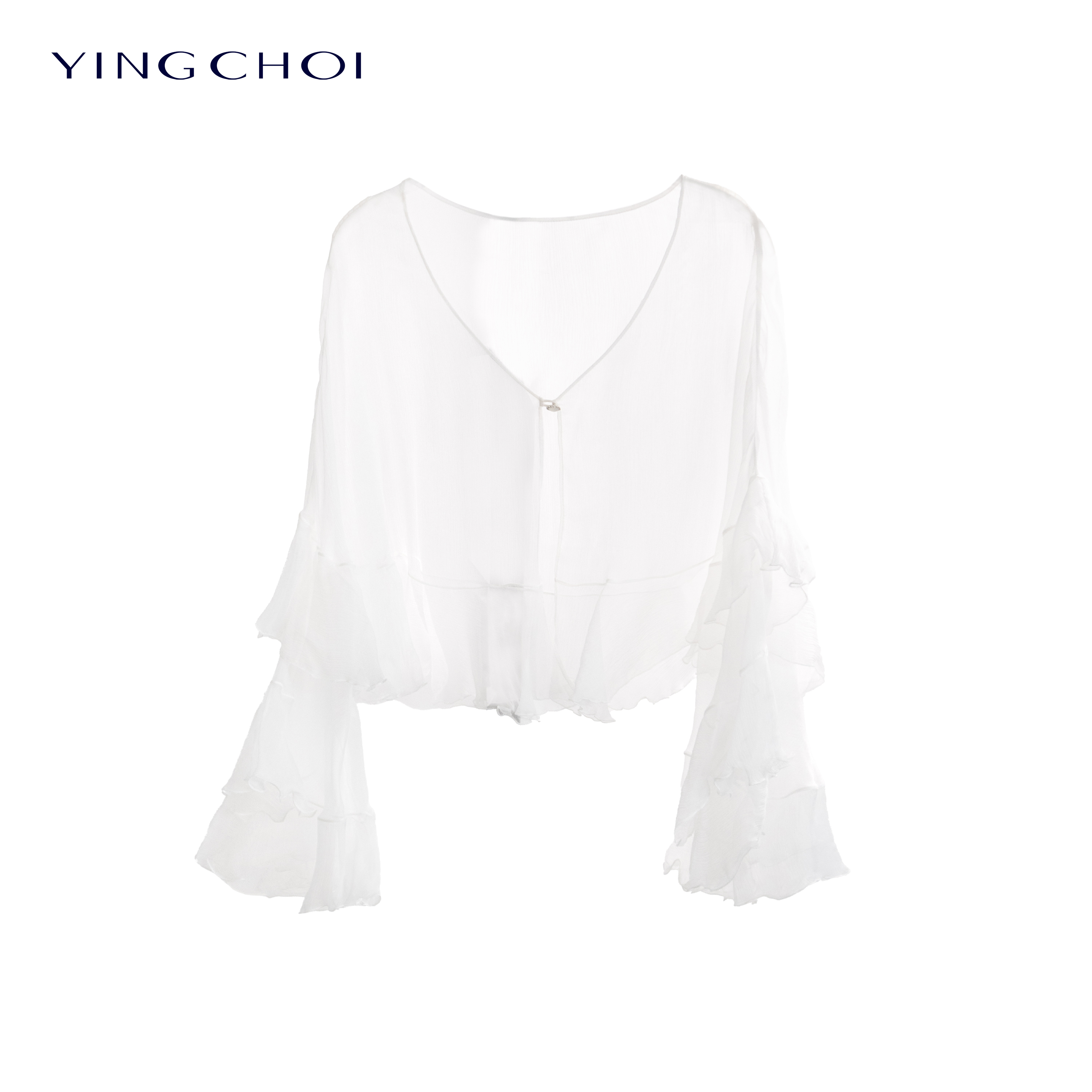 【设计师品牌】YINGCHOI2025 春夏 新款 五色真丝乔琪外披 61850